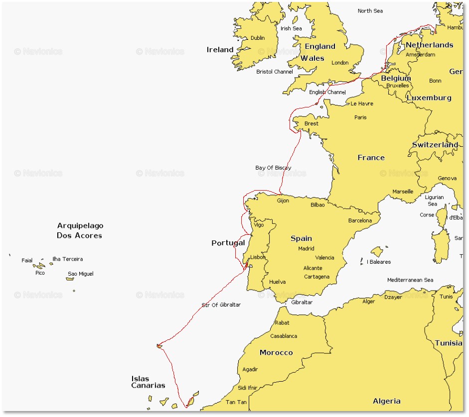 Moby Dick III Törnplanung 2023 - Südroute